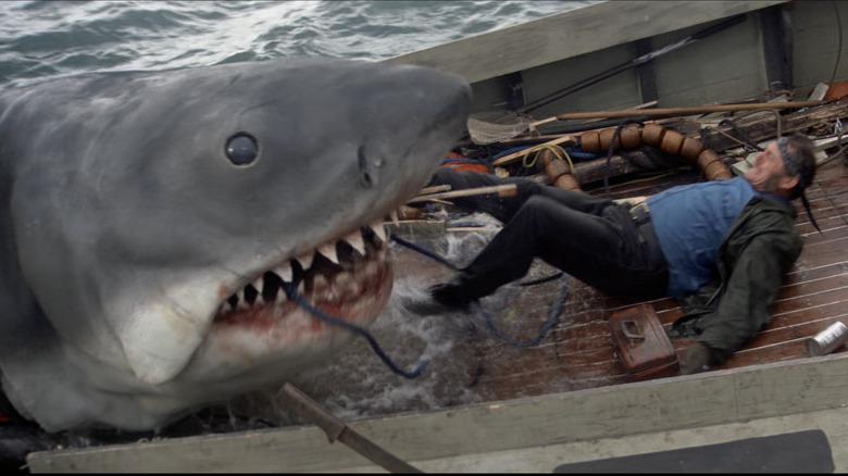 Shark about to eat guy in Jaws