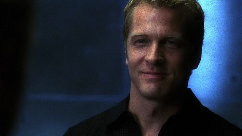 Patrick Fabian smirking in CSI
