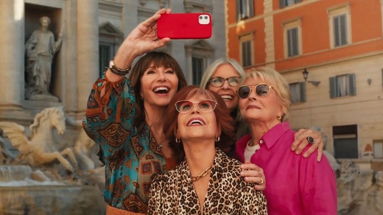 Carol taking a selfie of the group