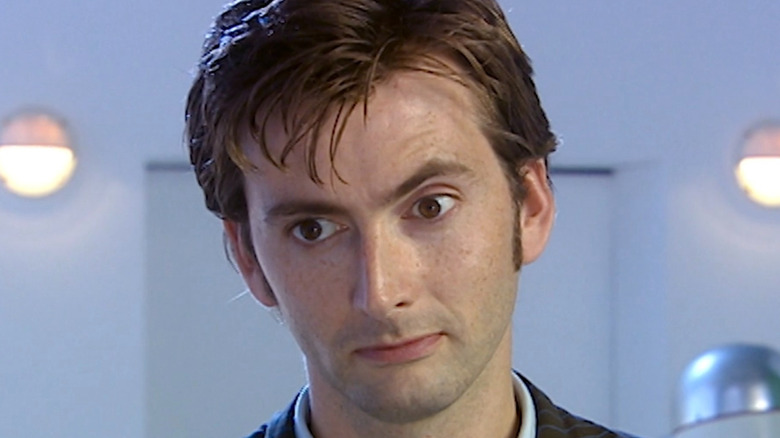 David Tennant looking sad in Doctor Who