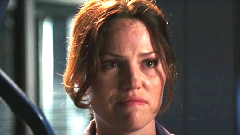 Jorja Fox worried look on CSI