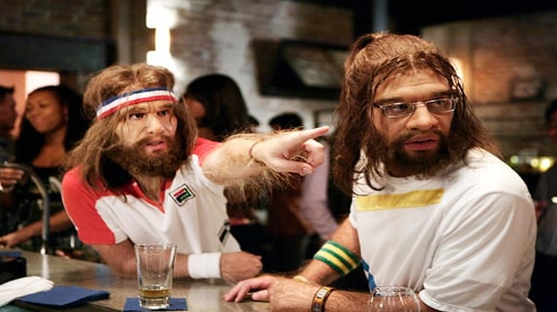 The Cavemen in a bar