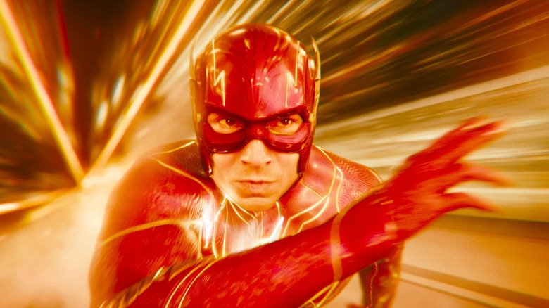 Barry running through the speed force
