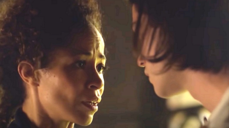 Ellie talking to Lucas/Dodge