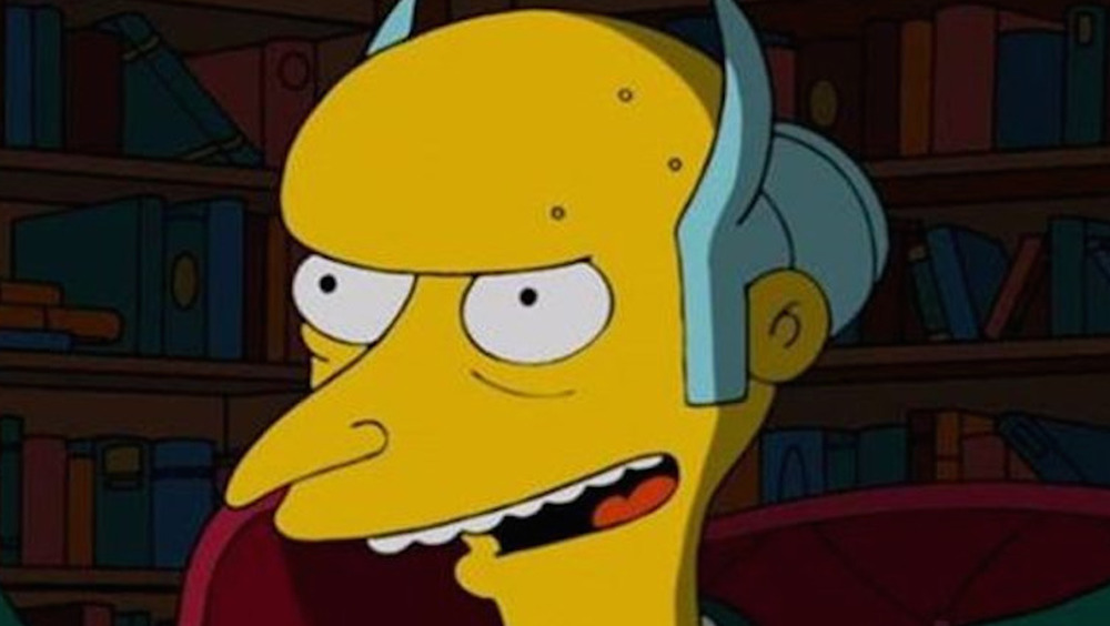 Mr. Burns with devil horns