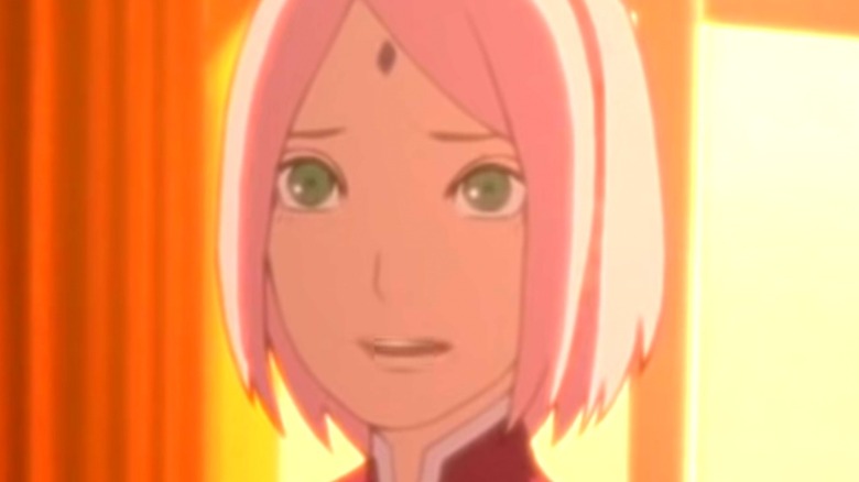 Sakura frowning in Boruto