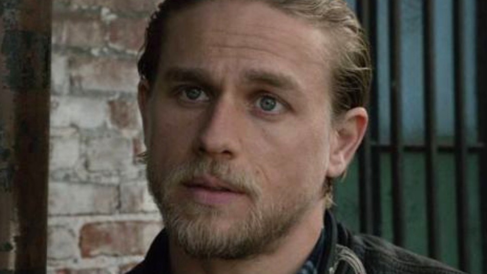 Jax Teller in front of brick wall on Sons of Anarchy