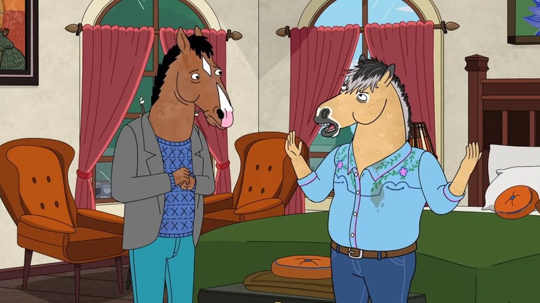 Doctor Champ the therapy horse talking with BoJack in BoJack Horseman
