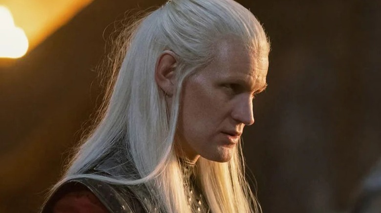 Matt Smith wearing blonde wig