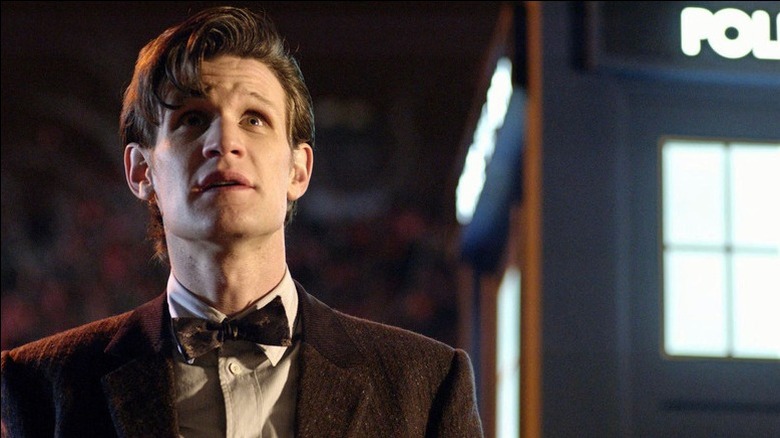 Matt Smith outside the TARDIS