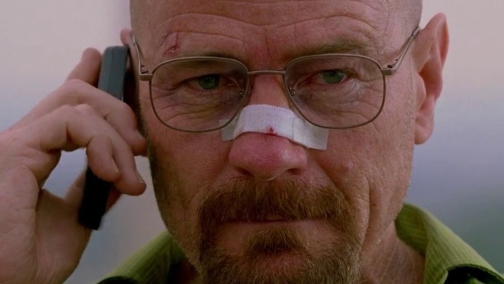 Walter White talks on the phone
