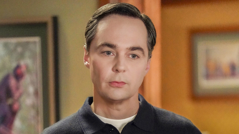 Adult Sheldon looking sad