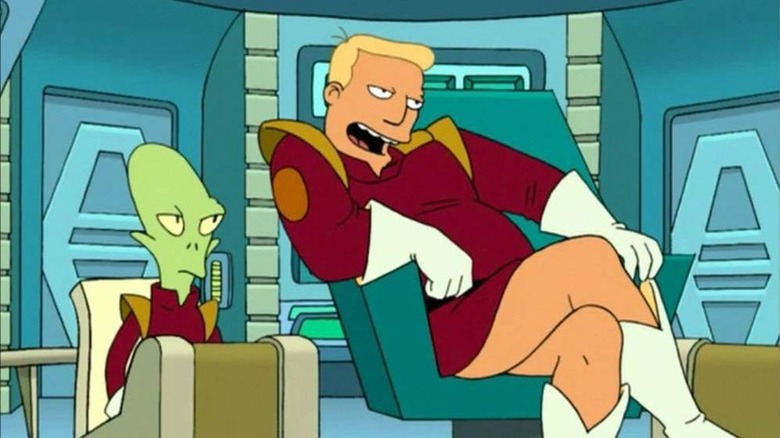 Bannigan and Kif at the helm