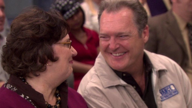 Bob Vance and Phyllis Vance smiling