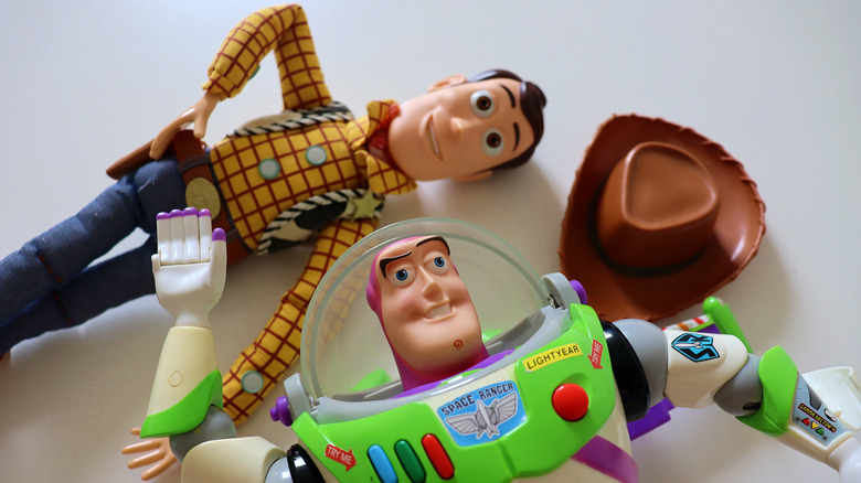 Woody and Buzz Lightyear toys