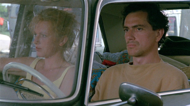 Rex driving with Saskia in the passanger seat (1988)