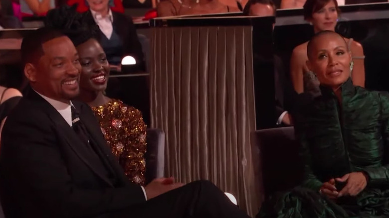 Will Smith Lupita Nyong'o Jada Pinkett-Smith Oscars seated