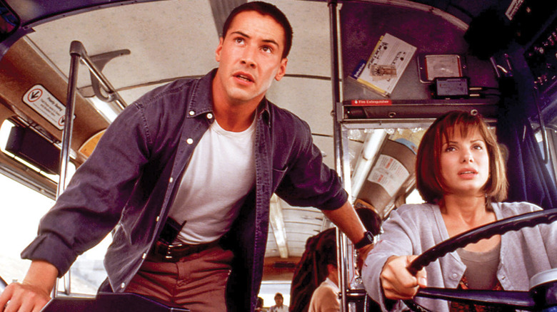 Keanu Reeves and Sandra Bullock in "Speed"