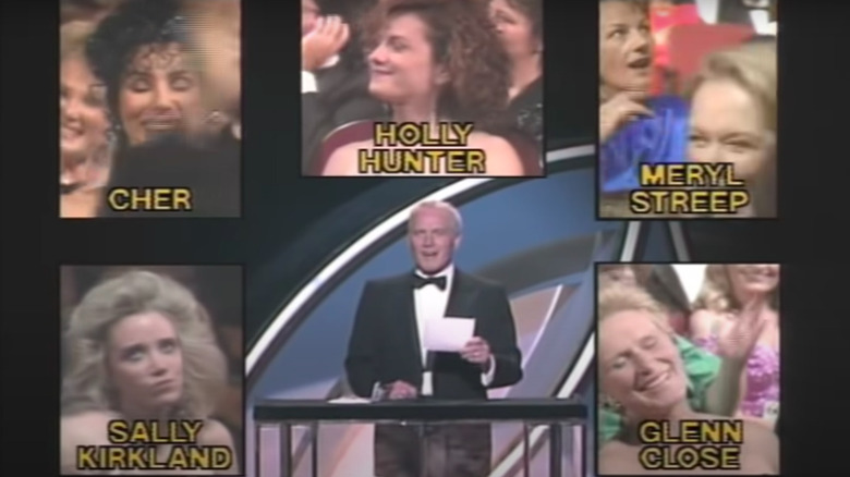 Sally Kirkland (bottom left) rolling her eyes
