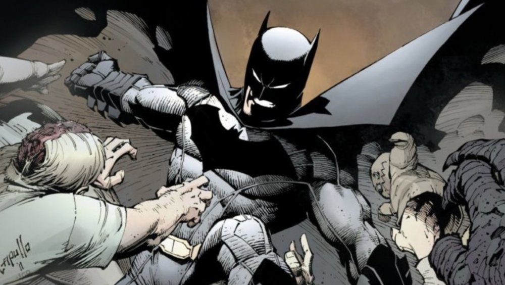 Batman defends himself against his charging rogues gallery on the cover of Batman vol. 2 #1. Art by Greg Capullo.