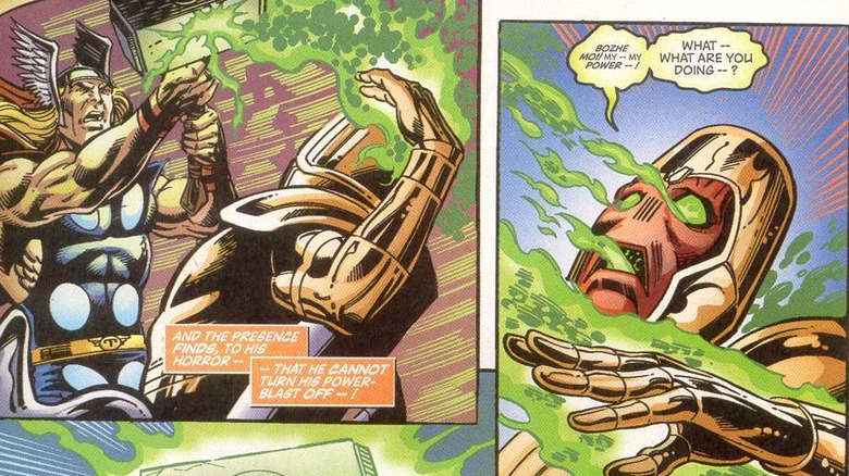 Thor draining the energy from The Presence