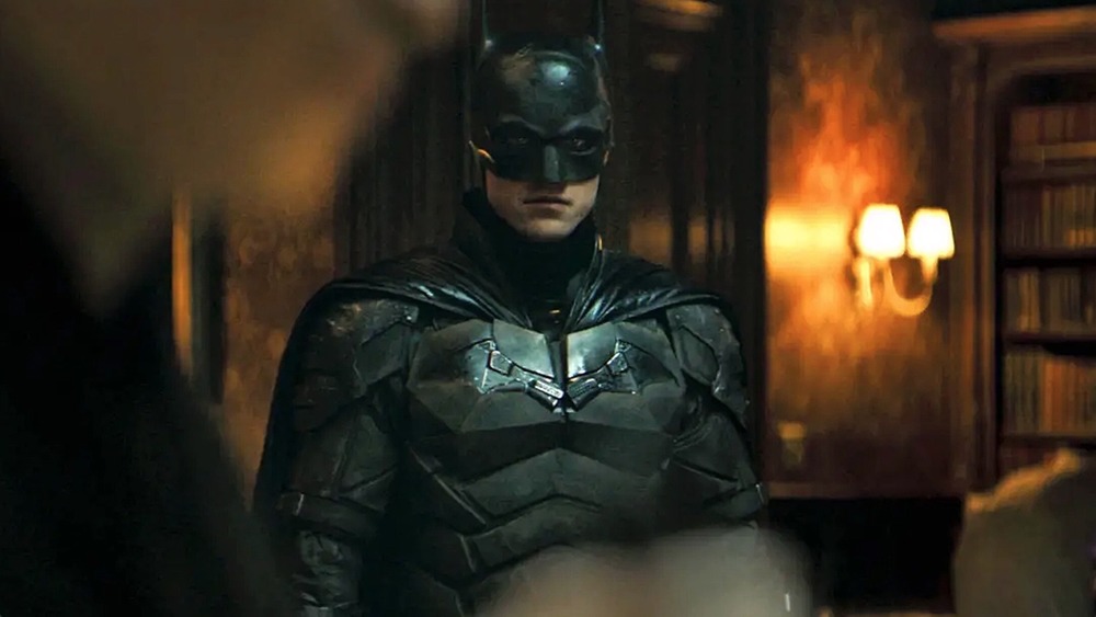 Batman scowling