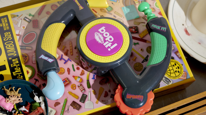 Bop It game on table