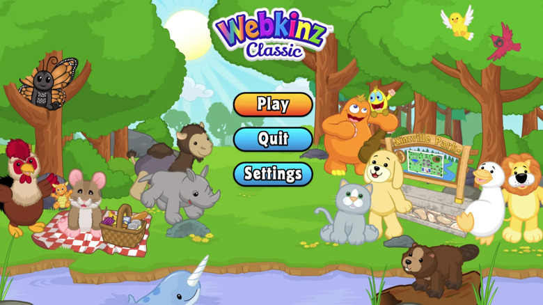 Webkinz play in the woods