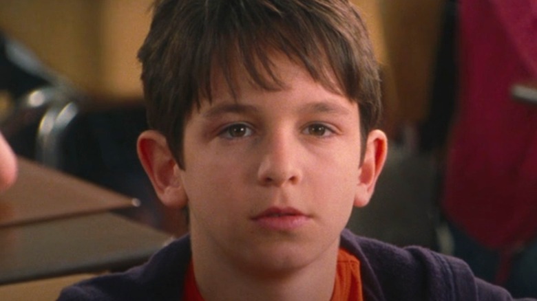 Zachary Gordon in classroom scene as Greg Heffley in Diary of a Wimpy Kid