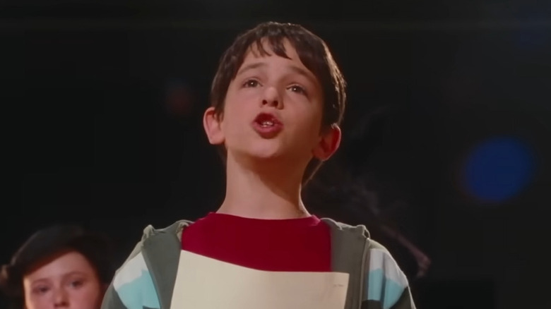 Zachary Gordon in classroom scene as Greg Heffley in Diary of a Wimpy Kid