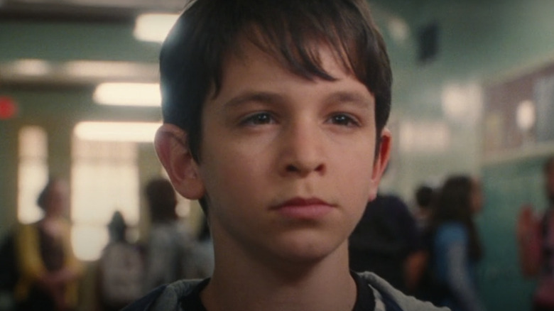 Zachary Gordon squinting in Diary of a Wimpy Kid