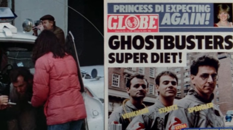Newspaper featuring Ghostbusters