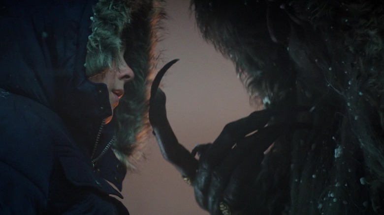 Krampus intimidating