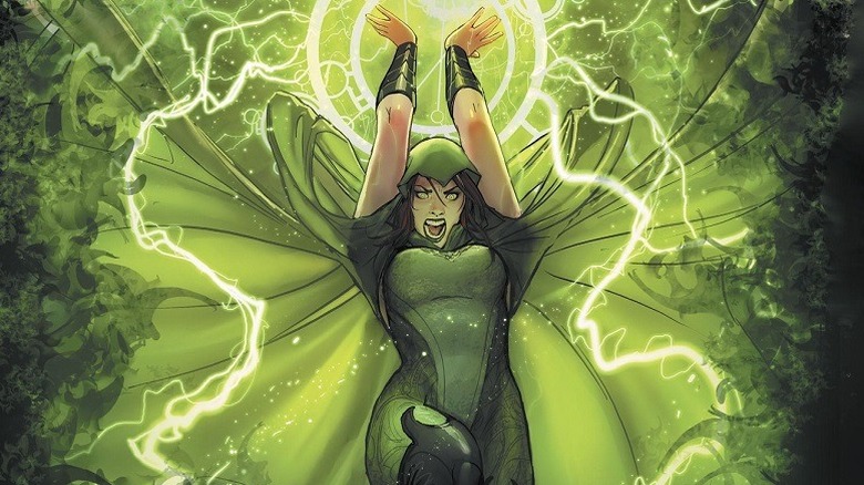 Enchantress wields green magic