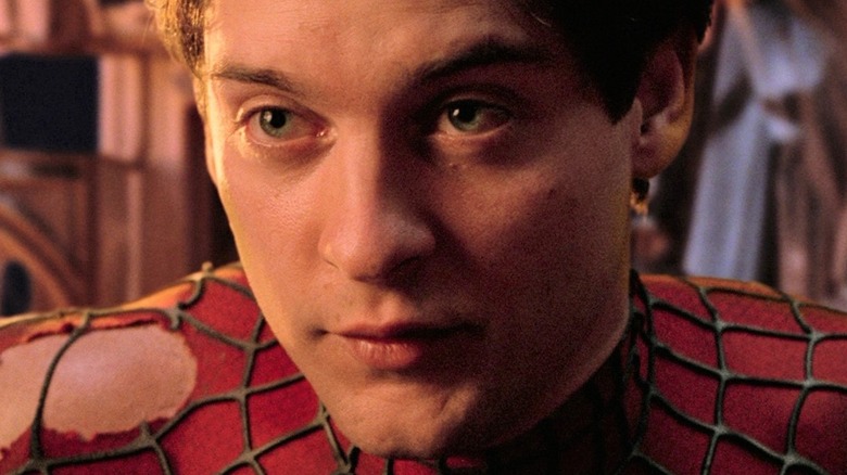 Tobey Maguire looking