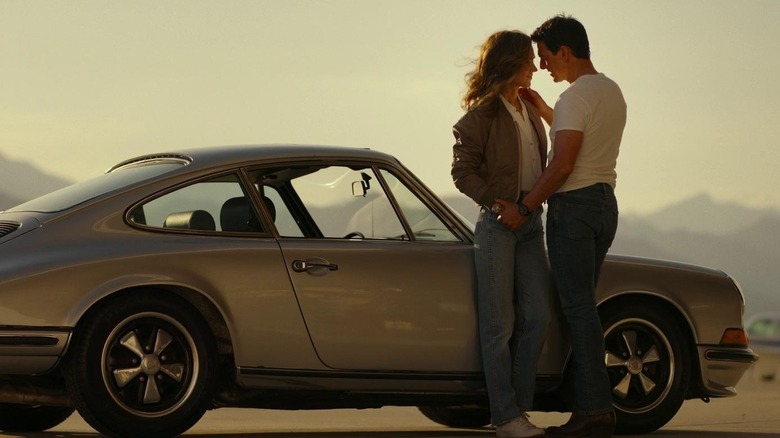 Penny and Maverick at her car