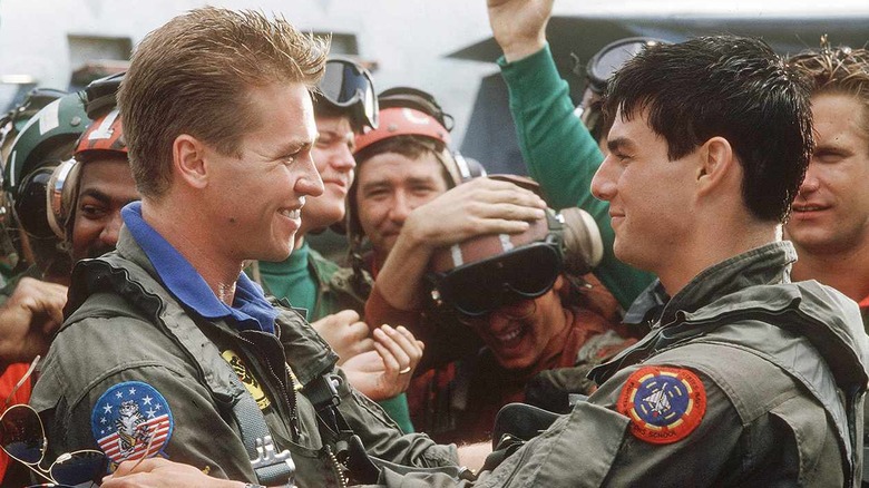Iceman and Maverick smiling
