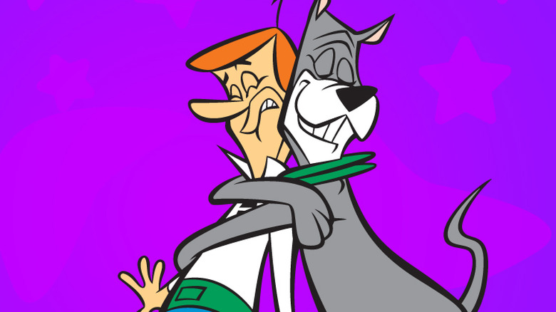 Astro the Dog hugging George Jetson