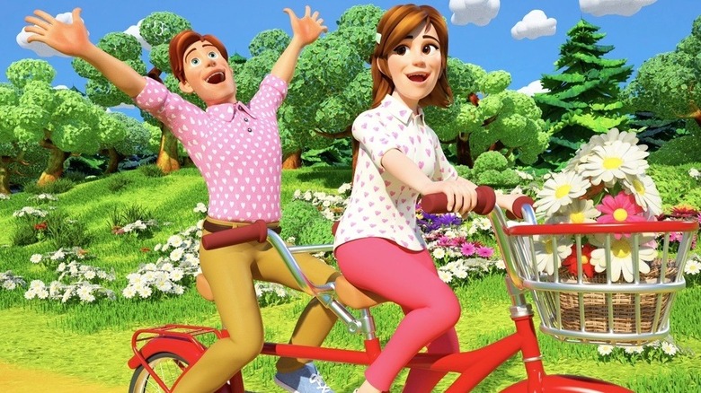 Mom & Dad riding tandem
