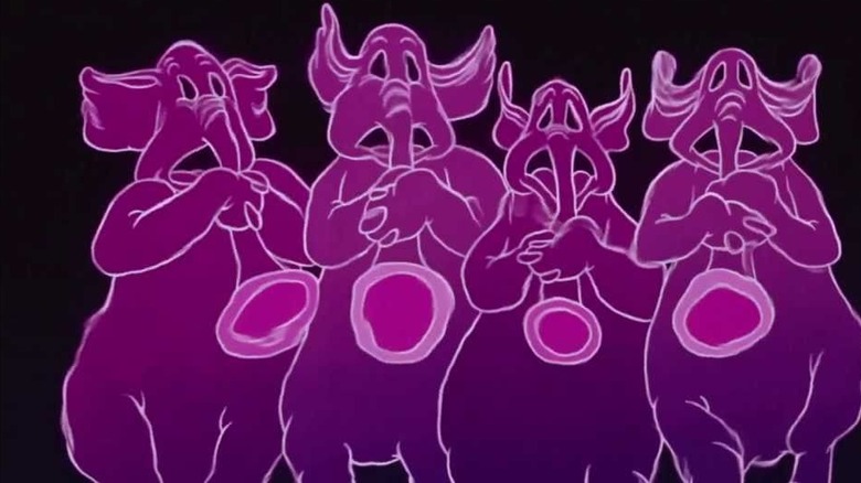   Al·lucinacions d'elefant rosa tocant trompetes
