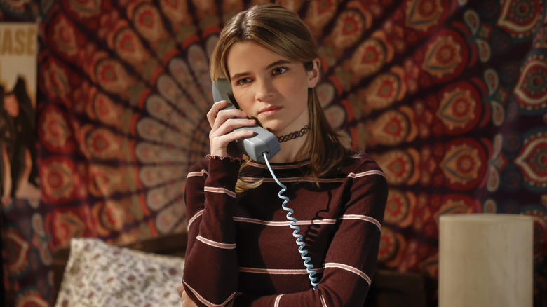 Missy is annoyed on the phone in "Georgie & Mandy's first marriage"