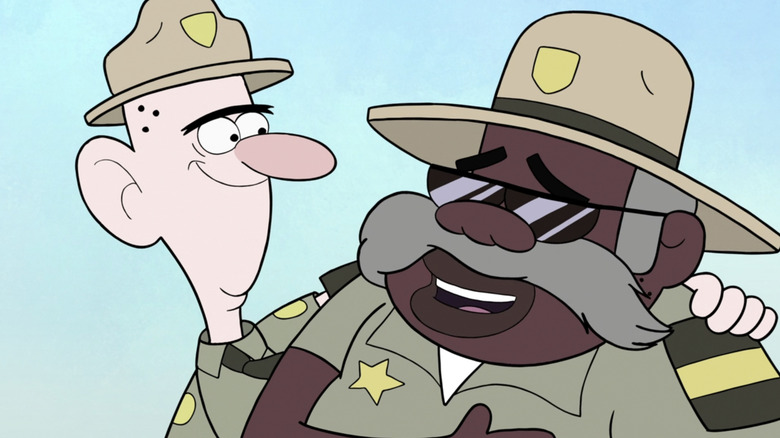 Gravity Falls sheriff and deputy