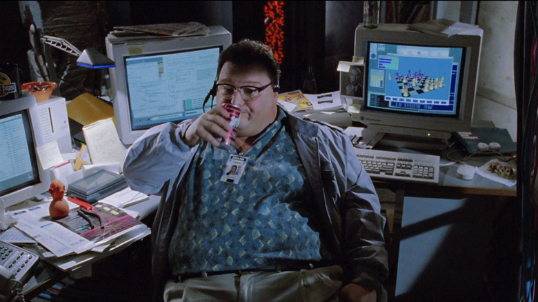 Nedry at his desk