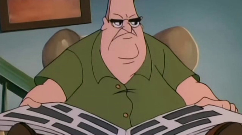 Andy reading the newspaper