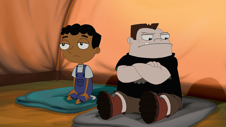 Baljeet and Buford sit together