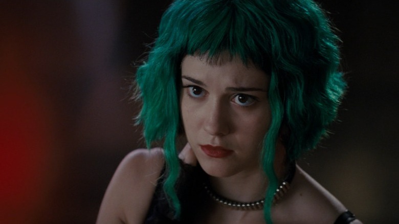 Ramona Flowers rubbing her neck