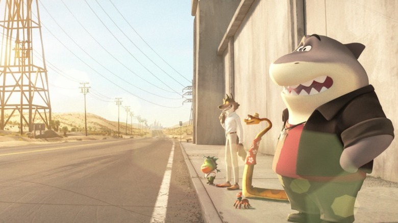 The Bad Guys waiting outside prison