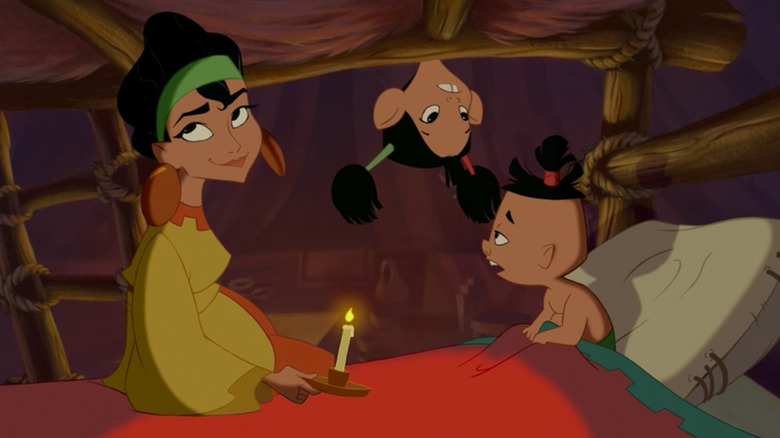 Chicha rolling her eyes at her kids