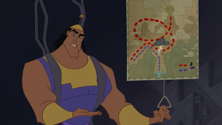   Kronk mostrant el mapa