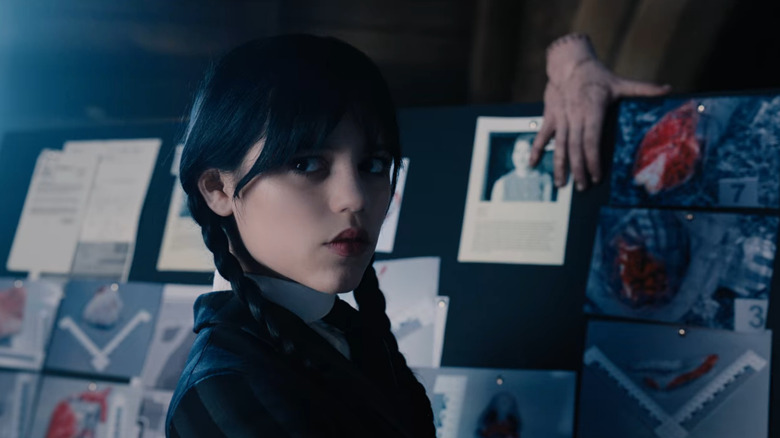 Wednesday at her bulletin board